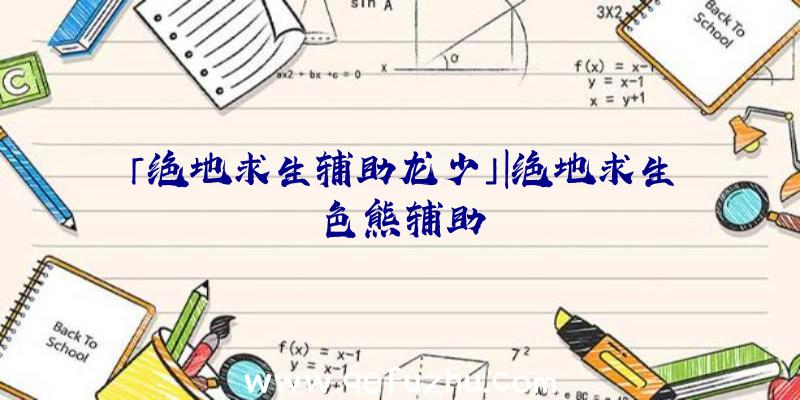 「绝地求生辅助龙少」|绝地求生色熊辅助